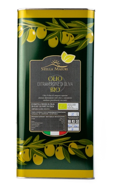 Olio extra vergine di oliva BIO 5L- campagna olearia 2023/2024